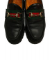 中古・古着 GUCCI (グッチ) ホースビットシェリーラインローファー ブラック サイズ:6 Leather Web Horsebit loafer 496246：19800円