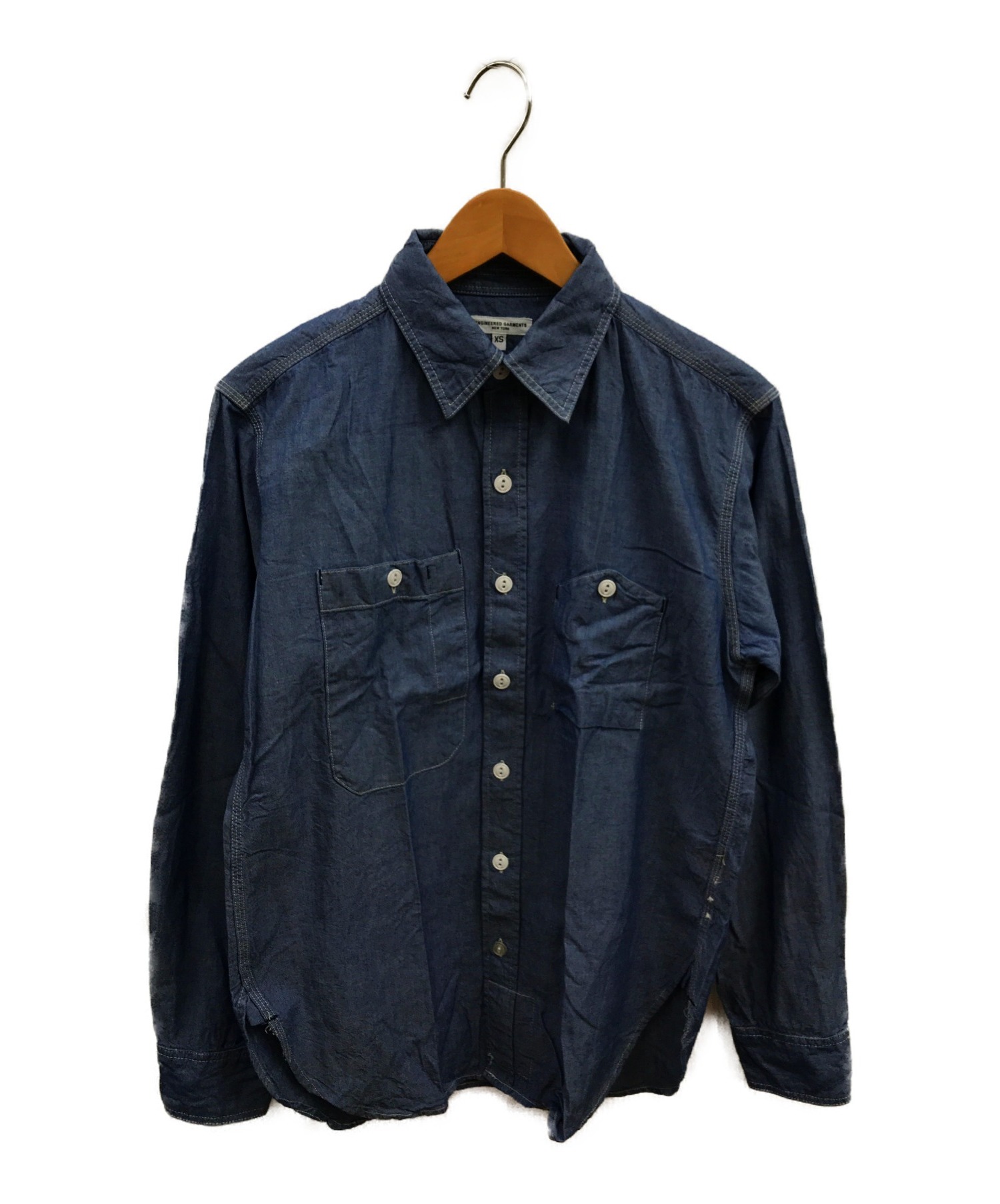 中古 古着通販 Engineered Garments エンジニアードガーメンツ コーンシャンブレーワークシャツ ブルー サイズ Xs Cone Chambray Work Shirt ブランド 古着通販 トレファク公式 Trefac Fashion