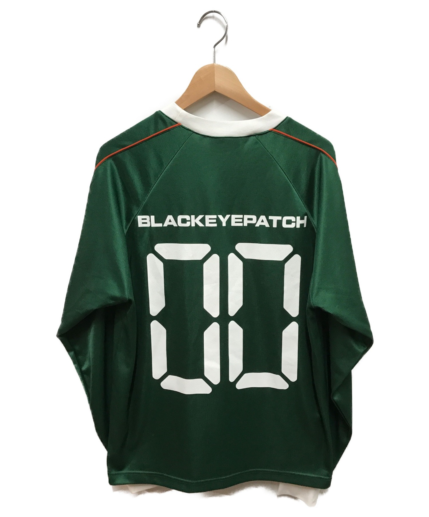 THE BLACK EYE PATCH (ザブラックアイパッチ) Tシャツ グリーン サイズ:M SOCCER L/S JERSEY