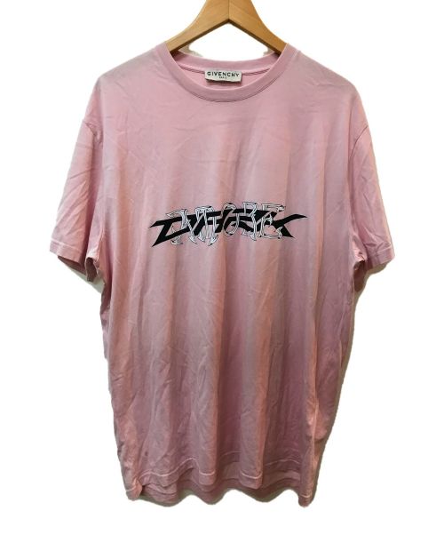 GIVENCHY（ジバンシィ）GIVENCHY (ジバンシィ) カリグラフィックTシャツ ピンク サイズ:Mの古着・服飾アイテム