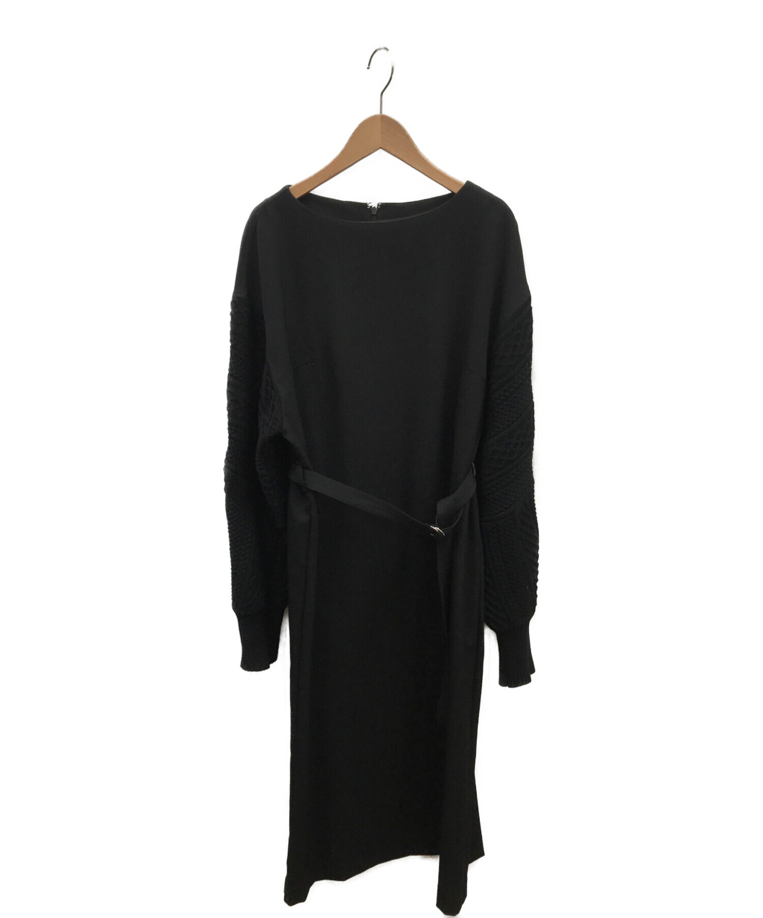 中古 古着通販 Elendeek エレンディーク ケーブルスリーブワンピース ブラック サイズ 02 ブランド 古着通販 トレファク公式 Trefac Fashion