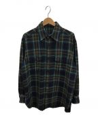 URU（ウル）の古着「FLANNEL SHIRT(TYPE B) /  フランネルシャツ / チェックシャツ」｜グリーン