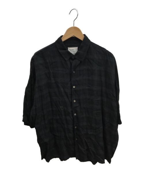 SHAREEF（シャリーフ）SHAREEF (シャリーフ) ドローイングチェックビッグシャツ ブラック サイズ:１の古着・服飾アイテム