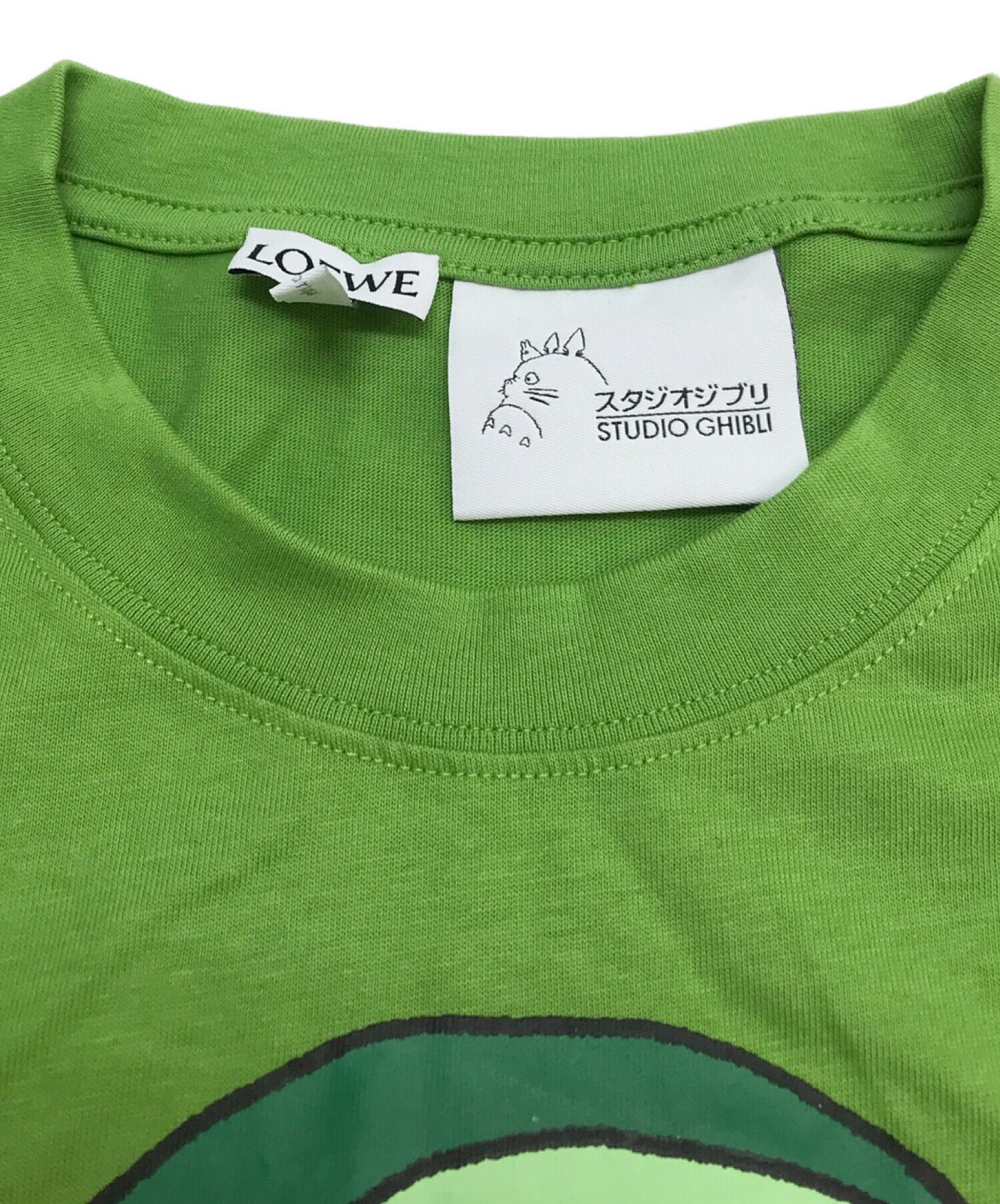 LOEWE×スタジオジブリ (ロエベ スタジオジブリ) トトロTシャツ 黄緑 サイズ:S