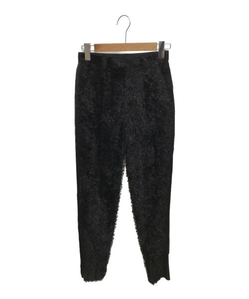 UNDERCOVER（アンダーカバー）UNDERCOVER (アンダーカバー) Fuzzy Pile Trousers / 前後切替テーパードパンツ ブラック サイズ:１の古着・服飾アイテム
