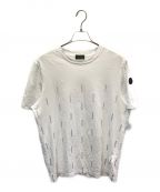 MONCLER（）の古着「MAGLIA T-SHIRT / ロゴプリントTシャツ」｜ホワイト