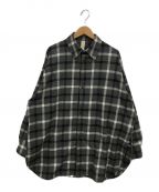 SHINYA KOZUKA（シンヤコズカ）の古着「CLASSIC SHIRT / クラシックシャツ / チェックシャツ / オーバーサイズシャツ」｜グレー