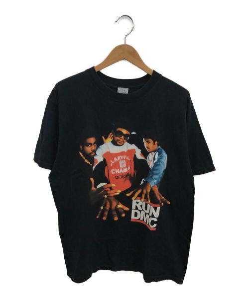 バンドTシャツ（バンドTシャツ）バンドTシャツ (バンドTシャツ) ［古着］RUN DMC ヒップホップTシャツ ブラック サイズ:Lの古着・服飾アイテム