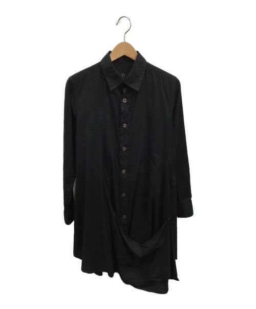 Y's（ワイズ）Y's (ワイズ) ロングシャツ / 長袖シャツ / デザインシャツ / ブラウス / 無地シャツ ブラック サイズ:1の古着・服飾アイテム