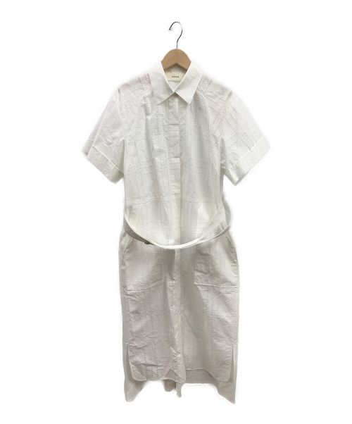CYCLAS（シクラス）CYCLAS (シクラス) シャドウチェックシャツワンピース ホワイト サイズ:34の古着・服飾アイテム