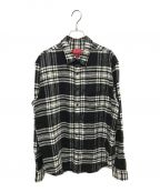SUPREME（）の古着「タータンフランネルシャツ / Tartan Flannel Shirt」｜ブラック×ホワイト