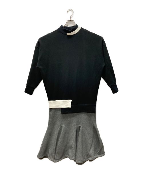 ENFOLD（エンフォルド）ENFOLD (エンフォルド) (R)KNIT-NECK DRESS ブラック サイズ:36の古着・服飾アイテム