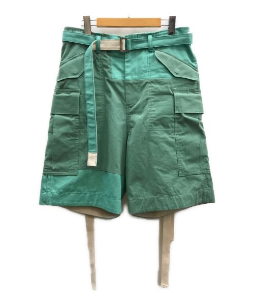 sacai（サカイ）sacai (サカイ) Cotton Nylon Oxford Shorts スカイブルー サイズ:1の古着・服飾アイテム