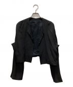 yohji yamamoto+noirヨウジヤマモトプリュスノアール）の古着「ショートジャケット」｜ブラック