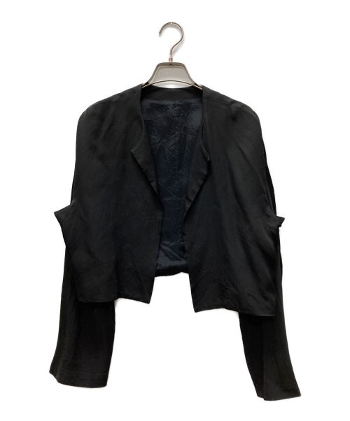 yohji yamamoto+noir（ヨウジヤマモトプリュスノアール）yohji yamamoto+noir (ヨウジヤマモトプリュスノアール) ショートジャケット ブラック サイズ:Sの古着・服飾アイテム