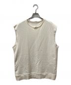 MM6 Maison Margielaエムエムシックス メゾンマルジェラ）の古着「Cut Off Sleeveless Sweat Shirt」｜ホワイト