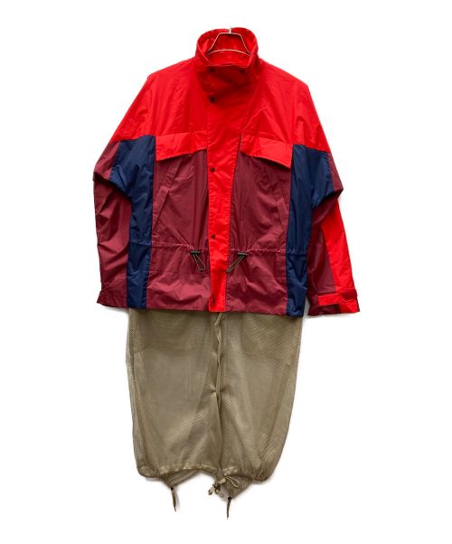 TOGA VIRILIS（トーガ ビリリース）TOGA VIRILIS (トーガ ビリリース) ナイロンギアドッキングジャケット レッド サイズ:44の古着・服飾アイテム