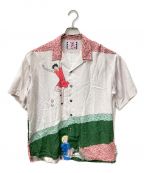 son of the cheese（サノバチーズ））の古着「SCARCITY & PLENTIFUL SHIRT」｜ピンク