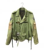 MLVINCEメルヴィンス）の古着「Military Motorcycle Jacket」｜カーキ