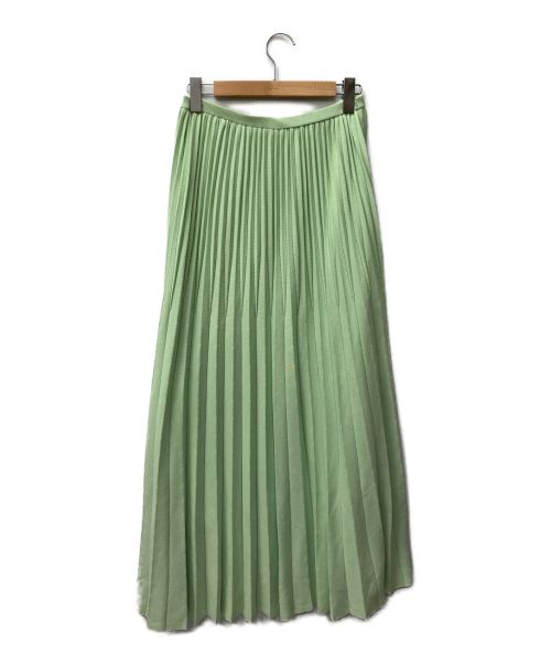 DRAWER（ドゥロワー）DRAWER (ドゥロワー) プリーツニットスカート 黄緑 サイズ:2の古着・服飾アイテム