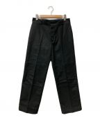 RAF SIMONSラフシモンズ）の古着「STRAIGHT FIT PANTS WITH KNEE PATCHES EMBROIDERY」｜ブラック