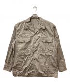 KAPTAIN SUNSHINEキャプテンサンシャイン）の古着「Garment Dyed Safari Shirt Jacket」｜ベージュ