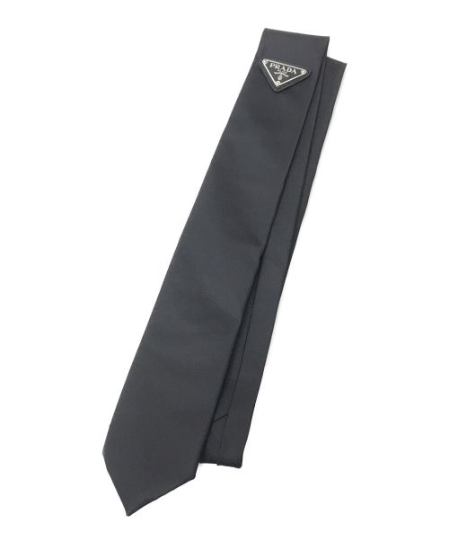 PRADA（プラダ）PRADA (プラダ) 三角プレートネクタイ ブラック サイズ:不明の古着・服飾アイテム