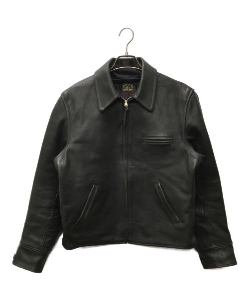 AT LAST（アットラスト）AT LAST (アットラスト) ホースハイドレザージャケット ブラック サイズ:42の古着・服飾アイテム