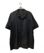 BISHOOLビシュール）の古着「オーバーサイズオープンカラーシャツ」｜ブラック