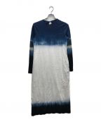 Mame Kurogouchiマメクロゴウチ）の古着「Shibori Tie-Dyed Cotton Jersey Dress」｜ホワイト×ブルー