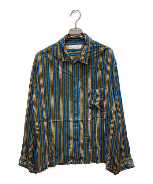 TOGA VIRILIS（トーガ ビリリース）TOGA VIRILIS (トーガ ビリリース) Innner Print Shirt ブルー×イエロー サイズ:48の古着・服飾アイテム