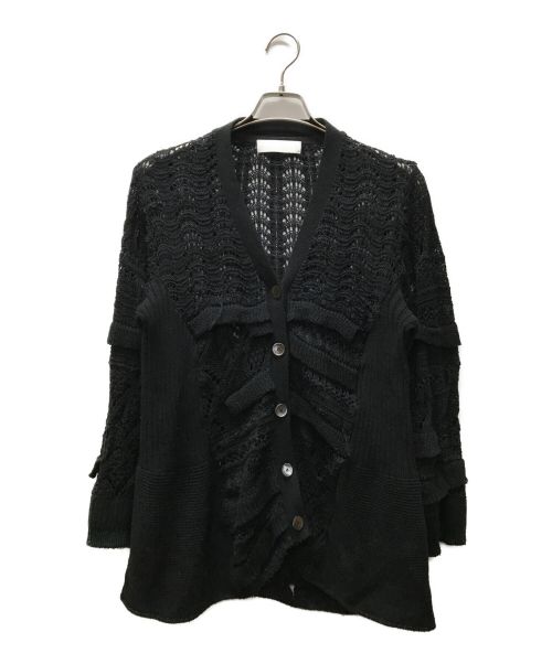 malamute（マラミュート）malamute (マラミュート) ニットカーディガン ブラック サイズ:Fの古着・服飾アイテム