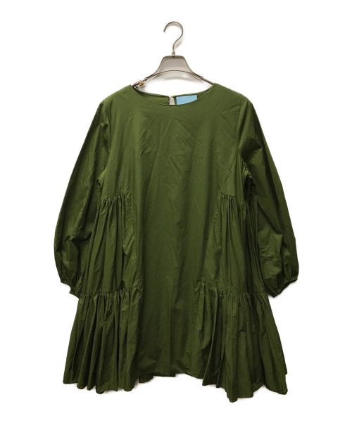 merlette（マーレット）merlette (マーレット) TOMORROW LAND (トゥモローランド) ティアードワンピース グリーン サイズ:XSの古着・服飾アイテム
