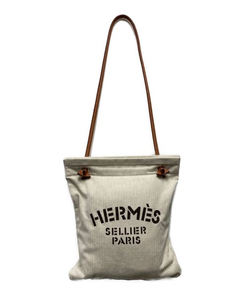 HERMES（エルメス）HERMES (エルメス) サックアリーヌMMトートバッグ アイボリーの古着・服飾アイテム