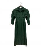 Mame Kurogouchi）の古着「Stripe Jacquard Dress」｜グリーン