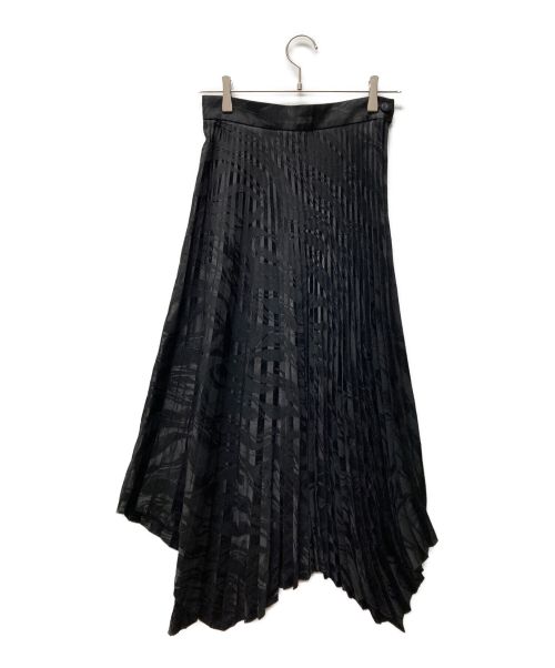 KANAKO SAKAI（カナコ サカイ）KANAKO SAKAI (カナコ サカイ) ジャガードプリーツスカート ブラック サイズ:34の古着・服飾アイテム
