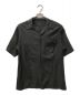COMOLI（コモリ）の古着「ウールシルク半袖オープンカラーシャツ」｜ブラック