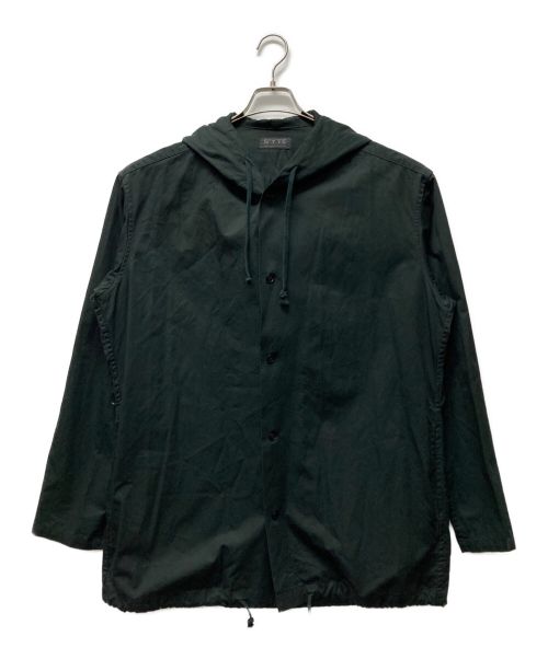 s'yte（サイト）s'yte (サイト) 30s Combed Burberry Hem Cord Hood Shirt Blouson ブラック サイズ:3の古着・服飾アイテム
