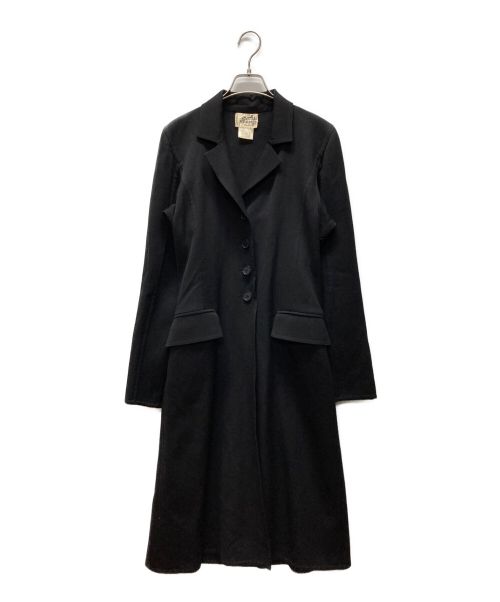 HERMES（エルメス）HERMES (エルメス) ウールロングコート ブラック サイズ:不明の古着・服飾アイテム