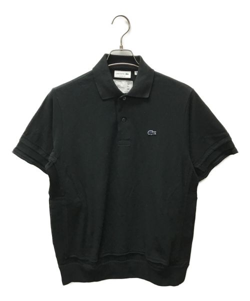sacai（サカイ）sacai (サカイ) LACOSTE (ラコステ) ドッキングポロシャツ ブラック サイズ:2の古着・服飾アイテム