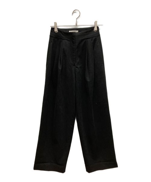 TODAYFUL（トゥデイフル）TODAYFUL (トゥデイフル) Peachskin Tuck Trousers ブラック サイズ:36の古着・服飾アイテム