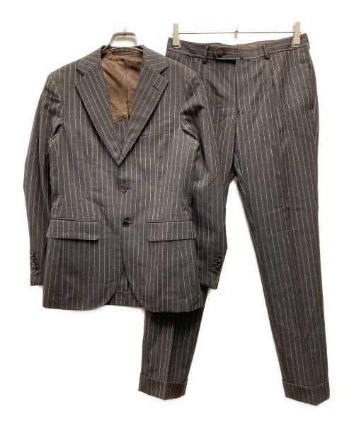 BEAMS F（ビームスエフ）BEAMS F (ビームスエフ) セットアップスーツ ブラウン×グレー サイズ:42の古着・服飾アイテム