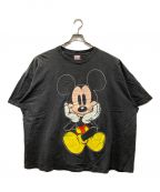 DISNEYディズニー）の古着「Mickey Super Size T-Shirt」｜ブラック
