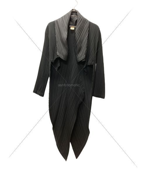 ISSEY MIYAKE（イッセイミヤケ）ISSEY MIYAKE (イッセイミヤケ) 変形プリーツコート ブラック サイズ:Mの古着・服飾アイテム