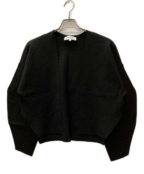 ENFOLD（エンフォルド）ENFOLD (エンフォルド) ダブルフェイスカーディガン ブラック サイズ:38の古着・服飾アイテム
