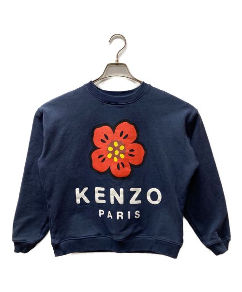 KENZO（ケンゾー）KENZO (ケンゾー) フラワープリントスウェット ネイビー サイズ:XSの古着・服飾アイテム