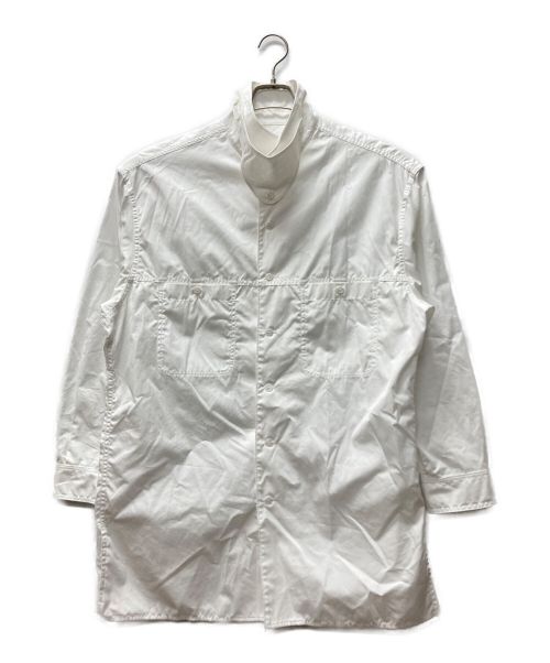 Yohji Yamamoto pour homme（ヨウジヤマモト プールオム）Yohji Yamamoto pour homme (ヨウジヤマモト プールオム) チンフラップデザインシャツ ホワイト サイズ:2の古着・服飾アイテム