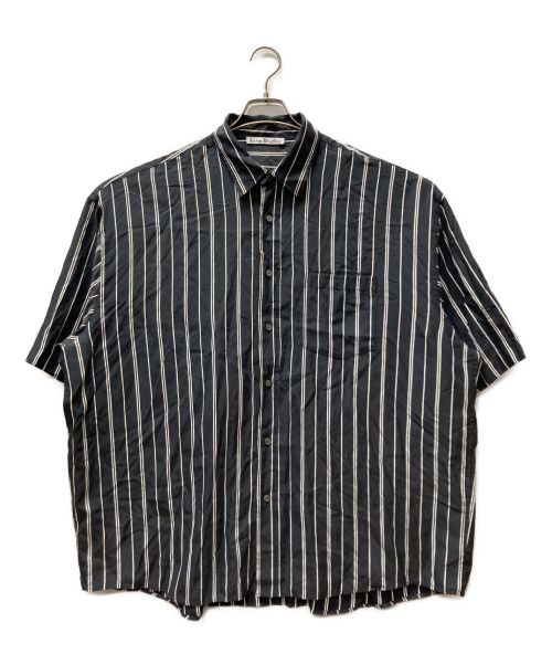 Acne studios（アクネ ストゥディオス）Acne studios (アクネストゥディオス) Stripe Shirt ブラック×ホワイト サイズ:48の古着・服飾アイテム