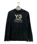 Y-3（ワイスリー）の古着「Stacked Logo Long Sleeve Tee」｜ブラック
