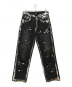 KHOKIコッキ）の古着「Silver printed pants」｜ブラック